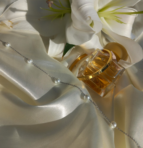 دستبند زنانه مرواریدی استیل