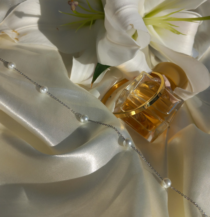 دستبند زنانه مرواریدی استیل