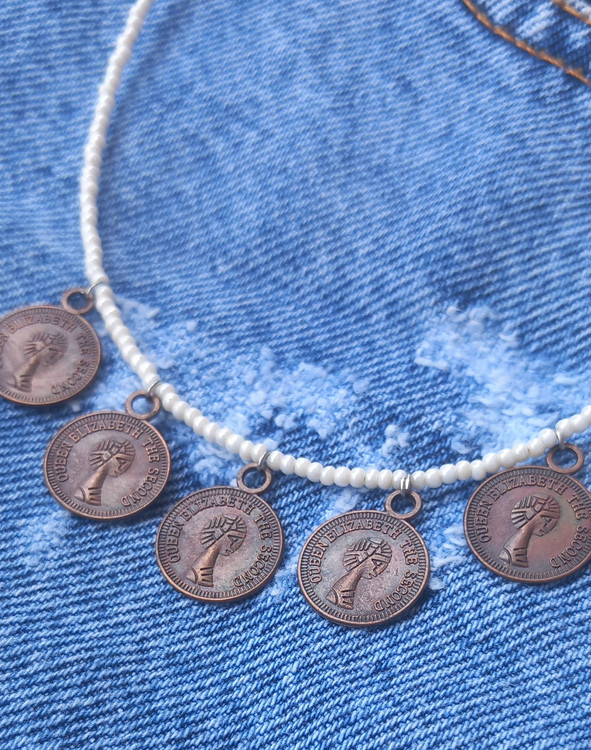 گردنبند زنانه منجوقی سفید