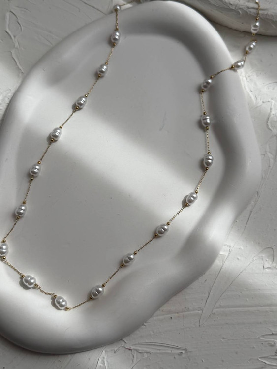 دستبند و گردنبند زنانه مروارید پروشی