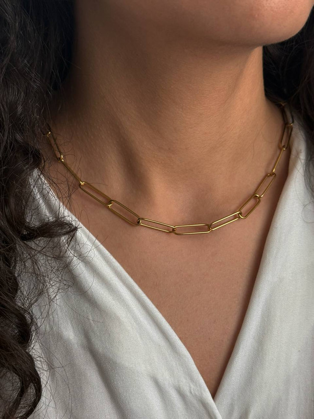 گردنبند زنانه استیل مشابه طلا