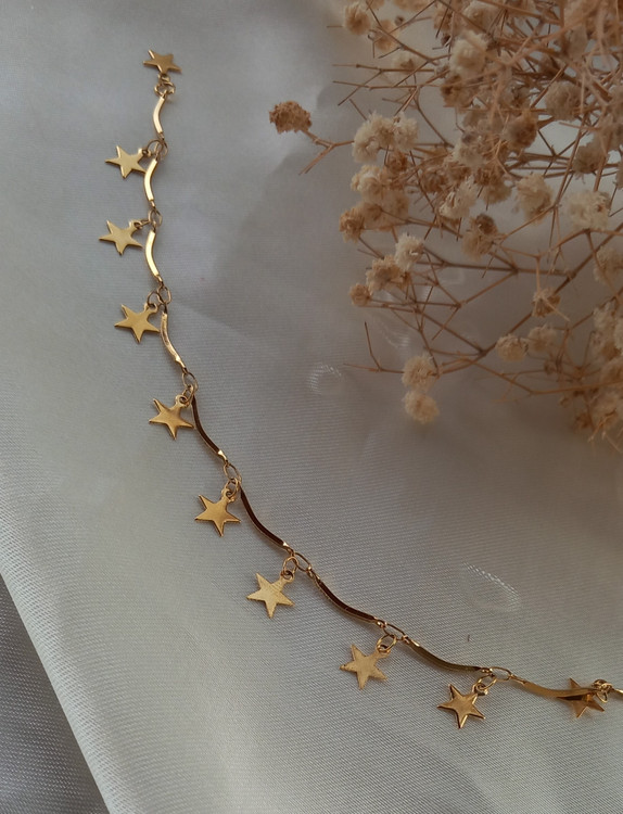 دستبند زنانه اویز ستاره استیل