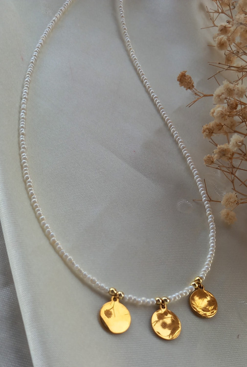 گردنبند زنانه سکه ای مشابه طلا
