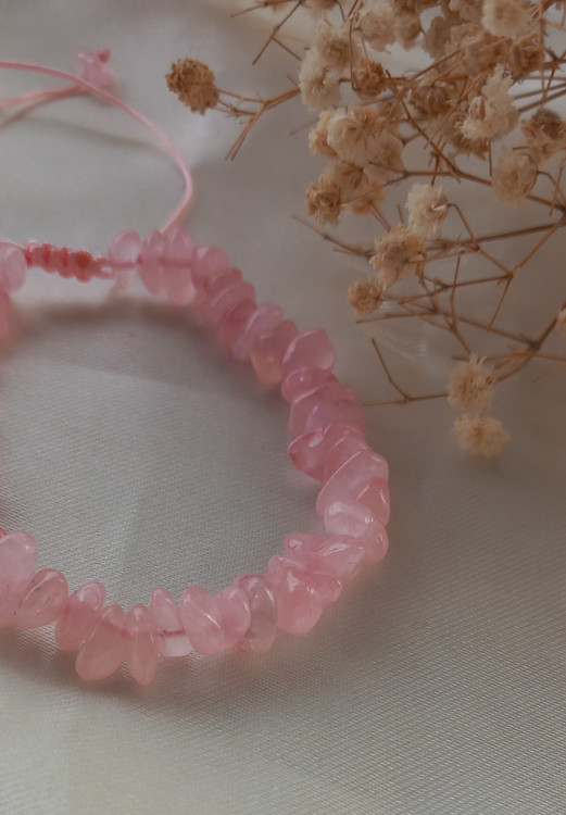 دستبند زنانه سنگ طبیعی رزکورتز