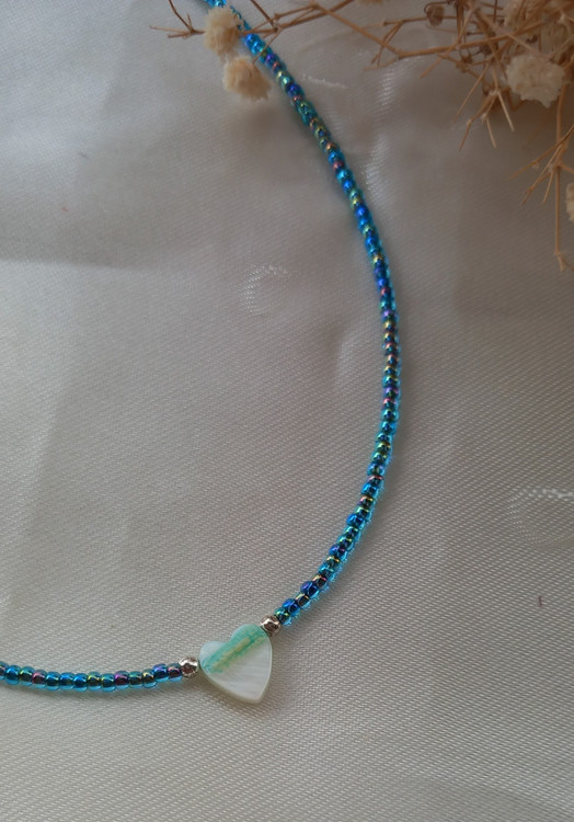 گردنبد زنانه صدف قلبی