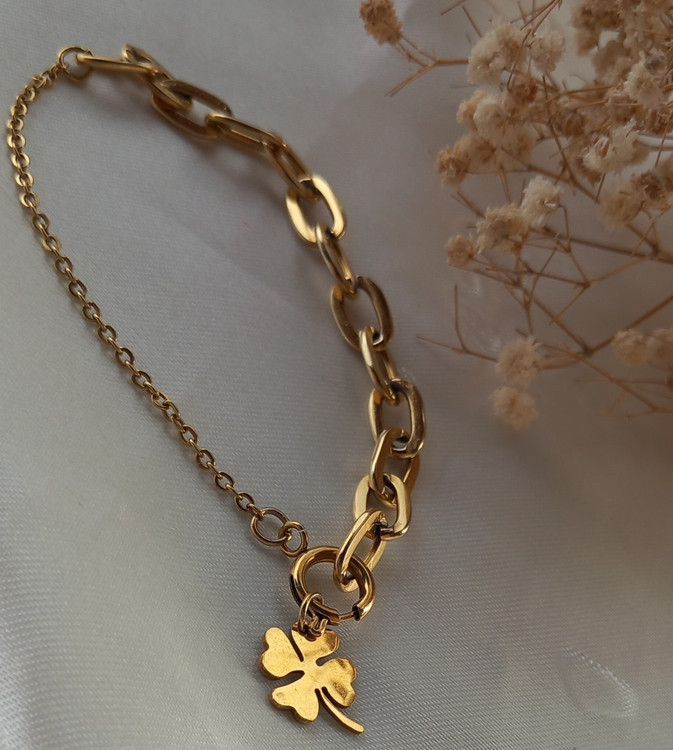 دستبند زنانه استیل طلایی کارتیر