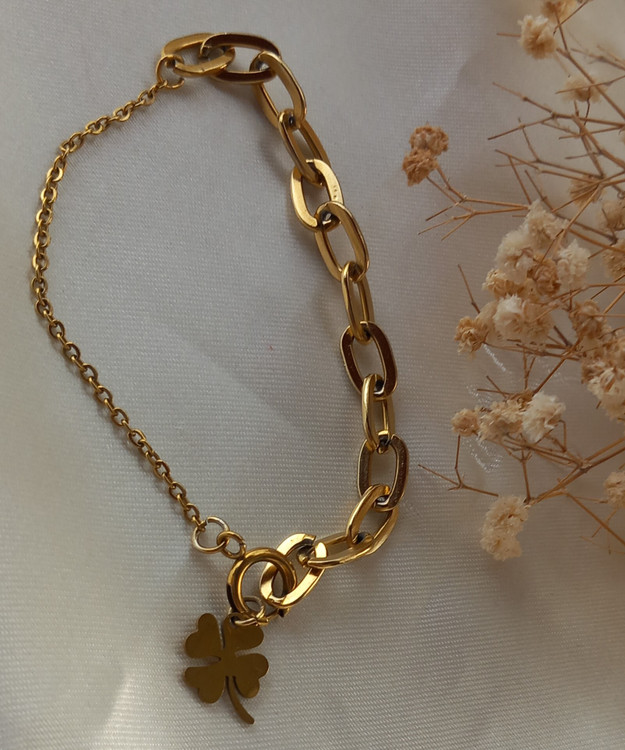 دستبند استیل کاملا مشابه طلا