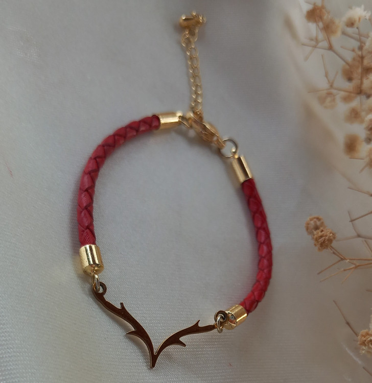 دستبند زنانه چرم شاخ گوزن