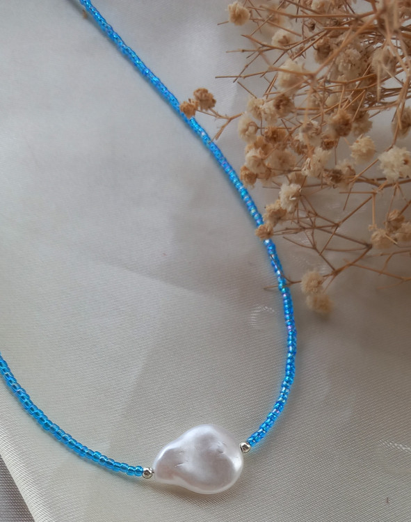 گردنبند زنانه باروک ابی