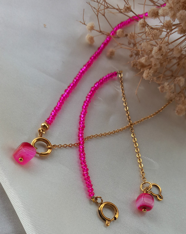 گردنبند زنانه میکی موس صورتی