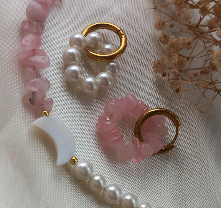 گوشواره رزکوارتز