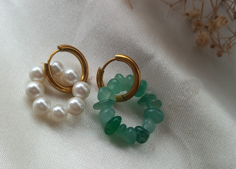 گوشواره استیل مرواریدی