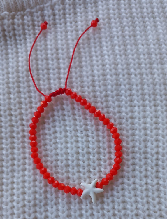 دستبند قرمز یلدایی ستاره دریایی