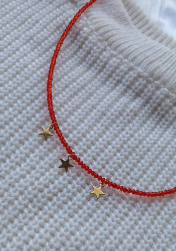 گردنبند یلدایی قرمز