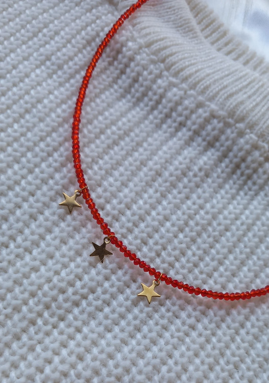 گردنبند یلدایی قرمز