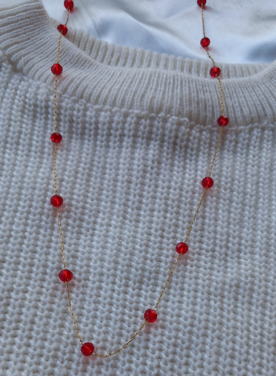 گردنبند یلدایی قرمز