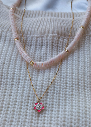 گردنبند زنانه استیل شکوفه