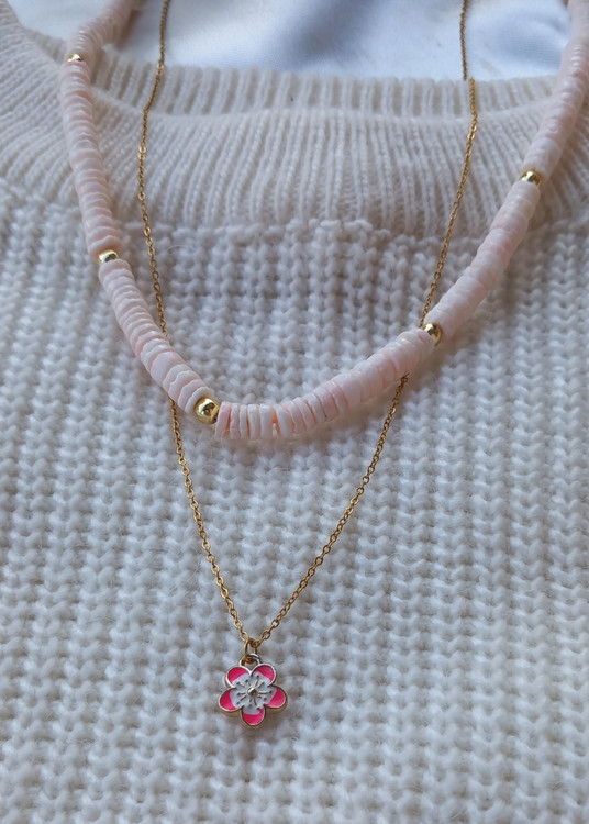 گردنبند زنانه استیل شکوفه