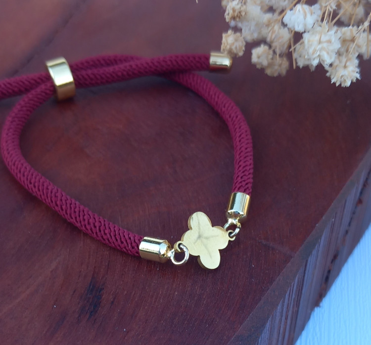 دستبند ونکلیف با بند مارشال زرشکی