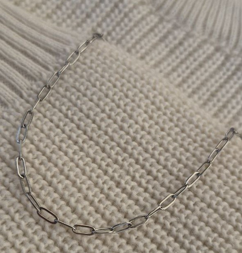 دستبند زنجیری استیل نقرهای