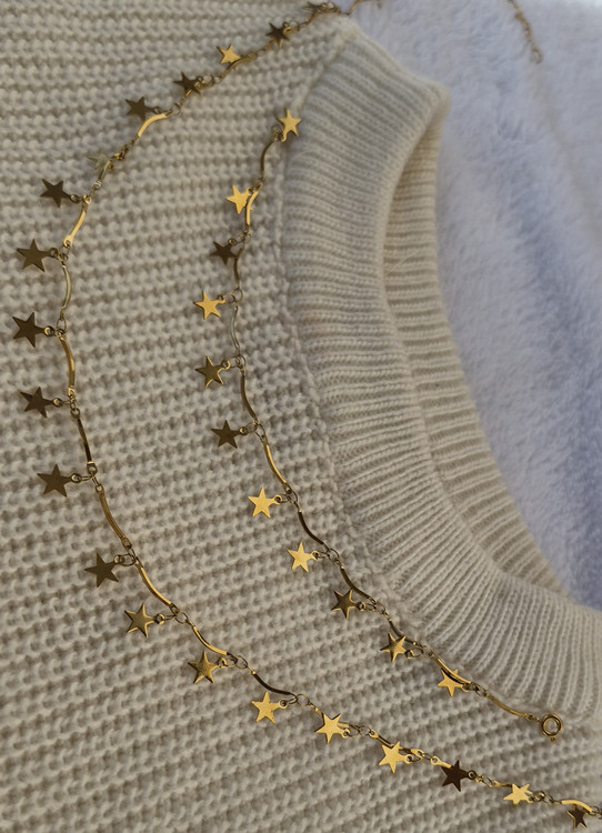 نیم ست استیل پولکی ستاره