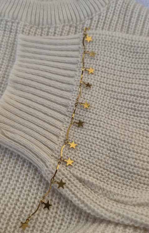 دستبند ستاره استیل مشابه طلا