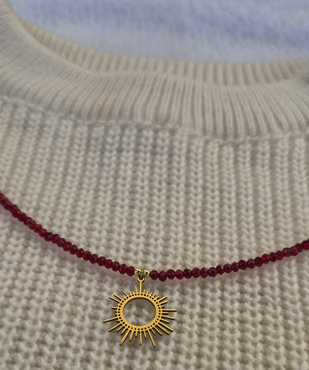 گردنبند زنانه خورشید کریستالی