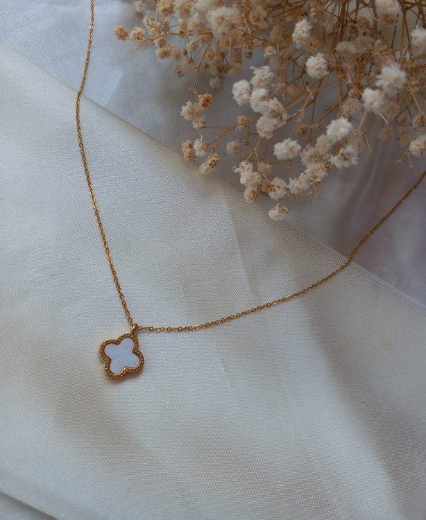 گردنبند ونکلیف استیل سفید و مشکی