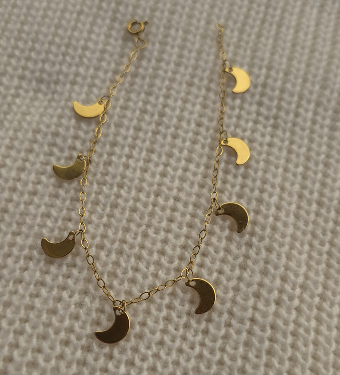 دستبند استیل مشابه طلا مدل ماه