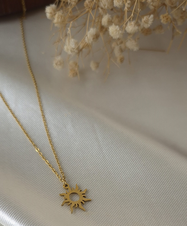 گردنبند زنانه استیل خورشید