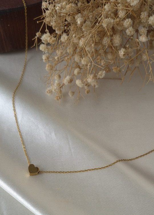 گردنبند استیل قلب مشابه طلا