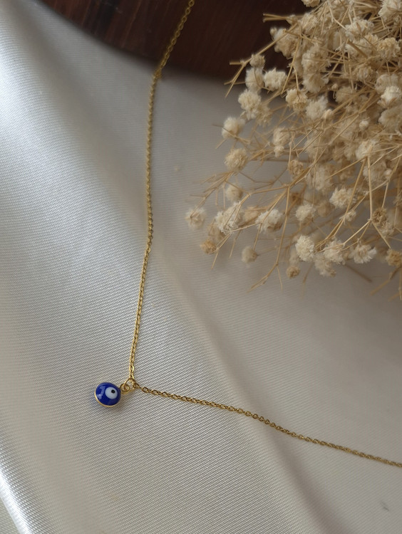 گردنبند چشم نظر طلایی مشابه طلا