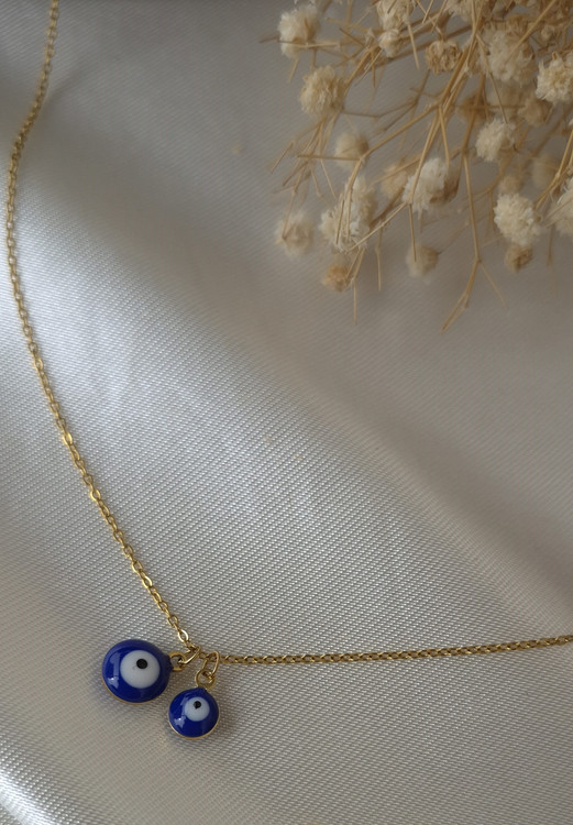 گردنبند مینیمال و ترند استیل چشم نظر