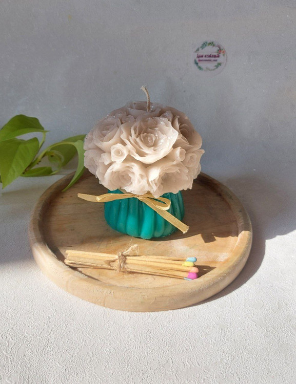 شمع دکاراتیو مدل دسته گل