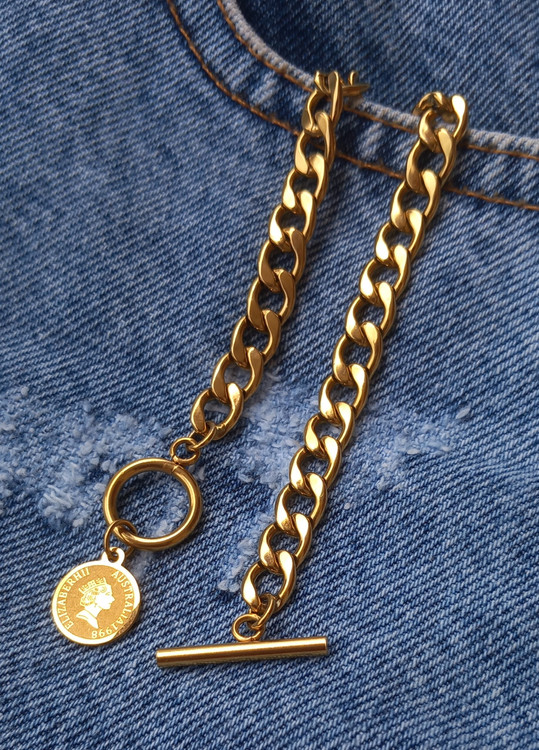 دستبند کارتیه استیل طلایی