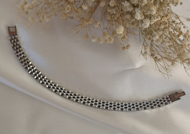 دستبند رولکس نقره ای مردانه