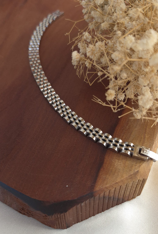 دستبند استیل رولکس مشابه طلا