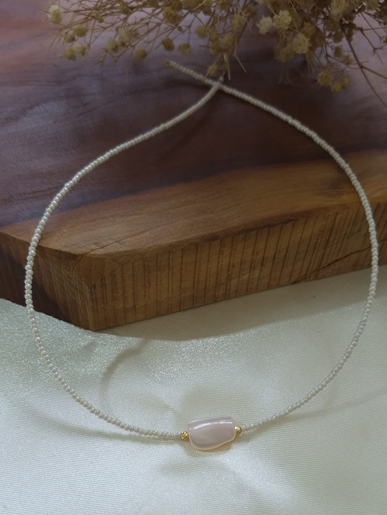 گرنبند تابستونی با مروترید و صدف