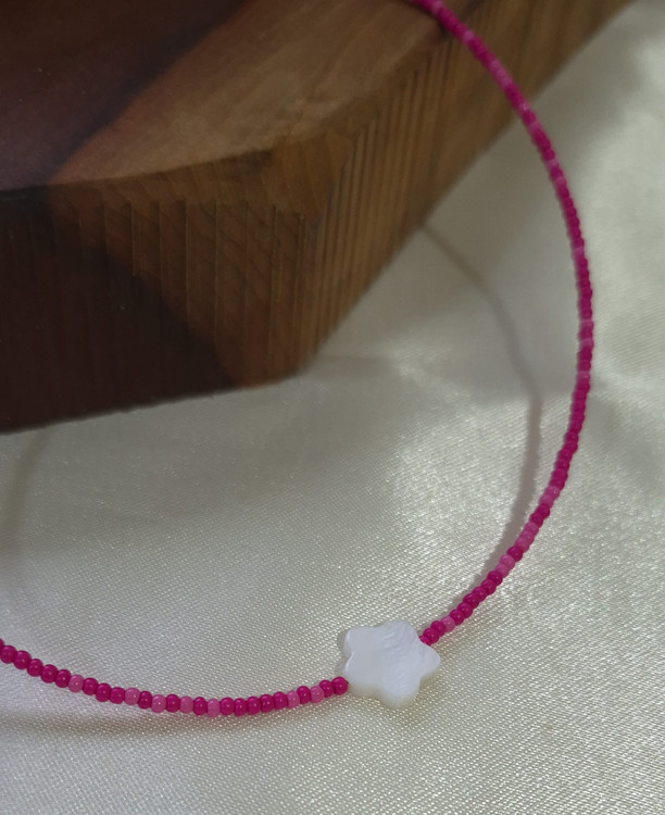 گردنبند زنانه صورتی