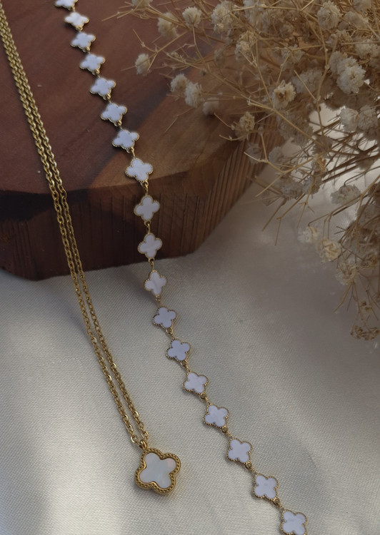 دستبند ونکلیف استیل طلایی