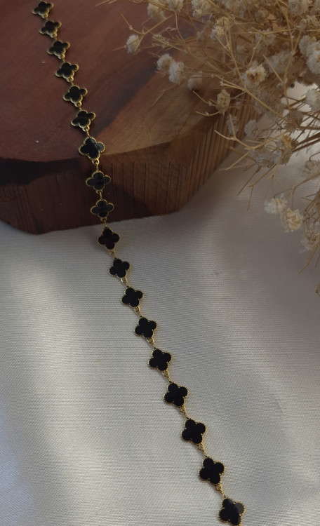 دستبند ونکلیف استیل مشکی