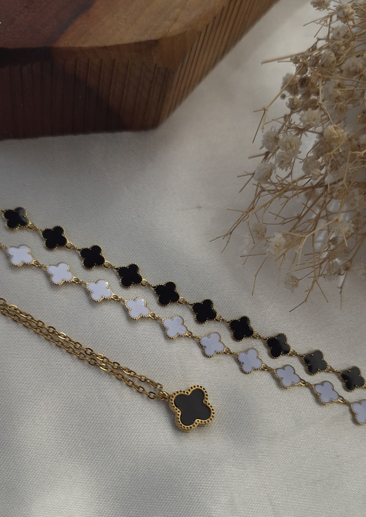 دستبند استیل طلایی طرح ونکلیف