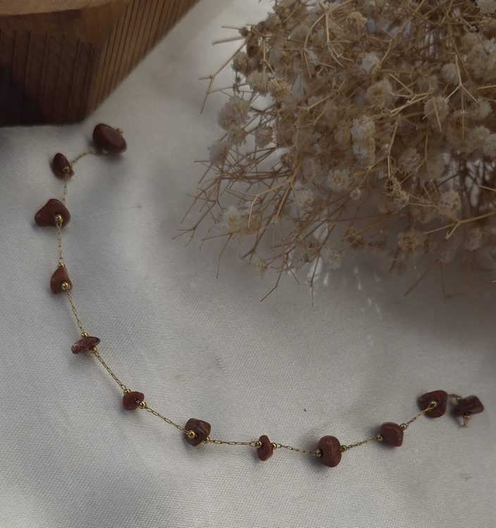 دستبند زنانه استیل با سنگ طبیعی دلربا