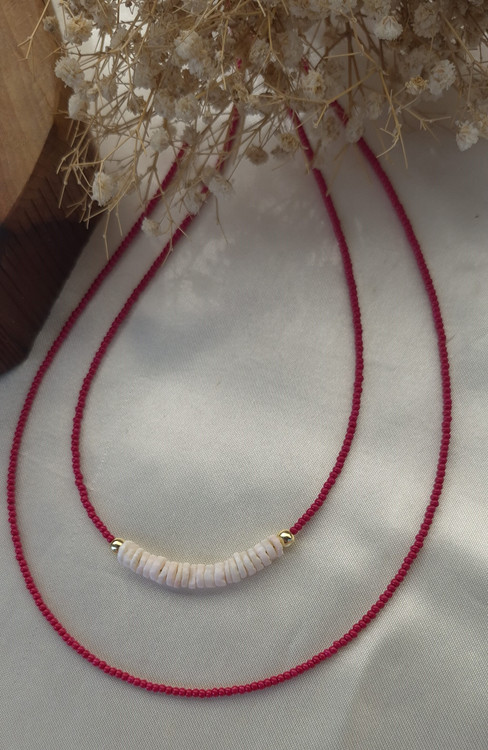 گردنبند زنانه صورتی