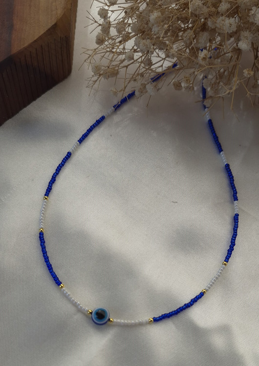 گرنبند زنانه چشم نظر آبی