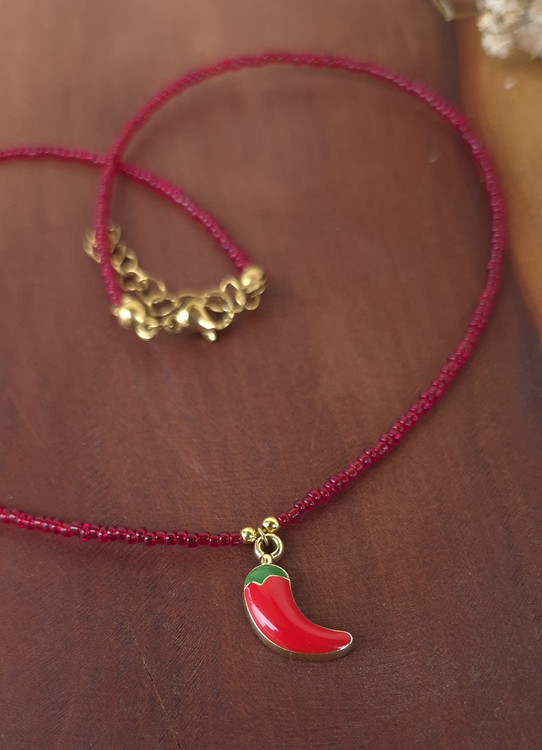 گردنبند ترند فلفل قرمز