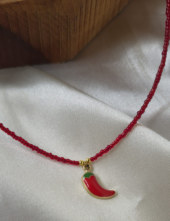 گردنبند دخترانه فلفل قرمز