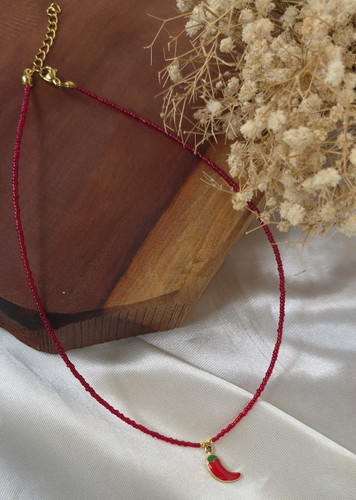 گردنبند زنانه فلفل قرمز