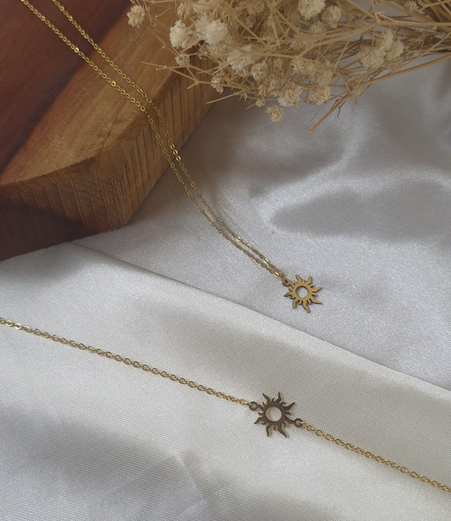 ست دستبند و گردنبند خورشید