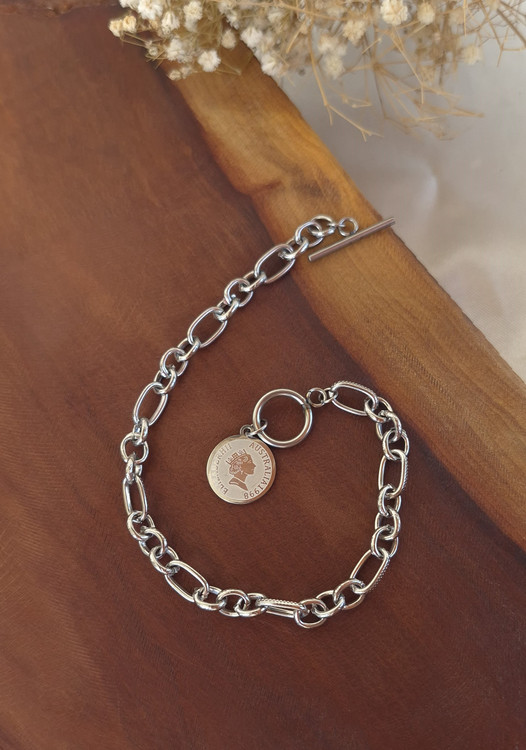 دستبند تیفانی استیل مشابه طلا